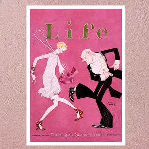 John Held Jr. "February 1926 - Teaching Old Dogs New Tricks" Life Magazine Cover - Mabon Gallery