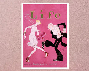 John Held Jr. "February 1926 - Teaching Old Dogs New Tricks" Life Magazine Cover - Mabon Gallery