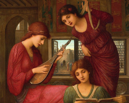 John Melhuish Strudwick "In the Golden Days" (c.1907) - Mabon Gallery