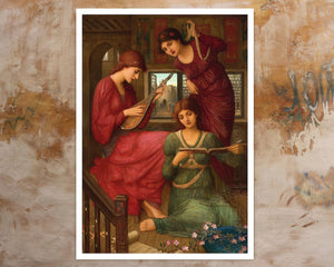 John Melhuish Strudwick "In the Golden Days" (c.1907) - Mabon Gallery