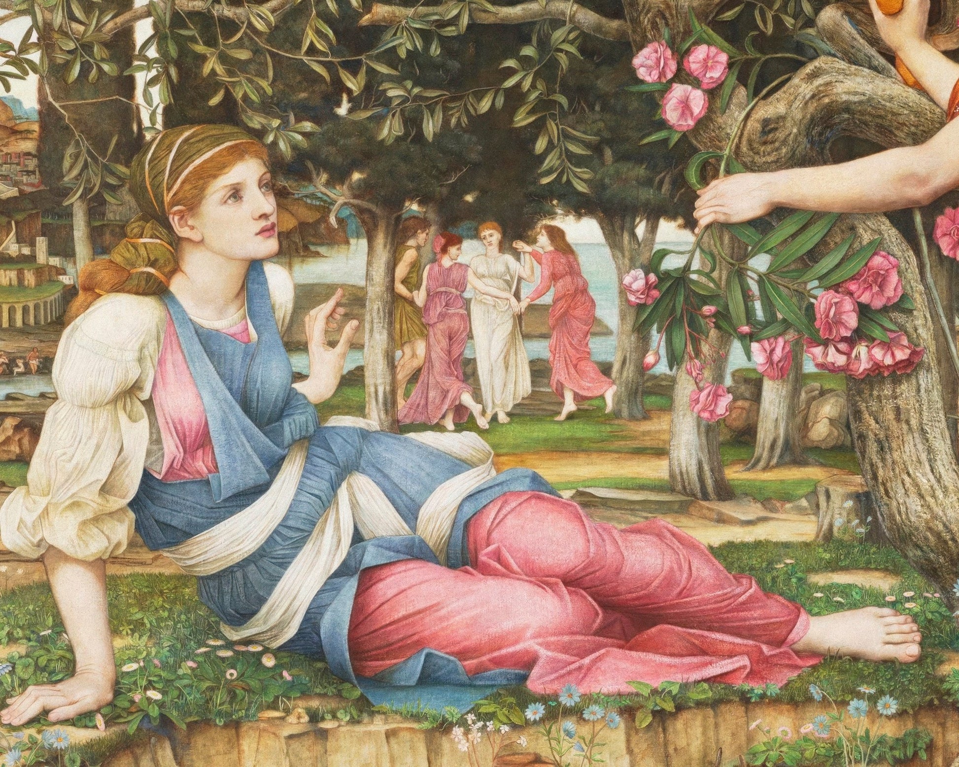 John Roddam Spencer Stanhope "Love and the Maiden" (c.1877) - Mabon Gallery