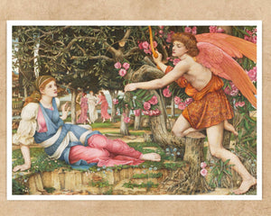 John Roddam Spencer Stanhope "Love and the Maiden" (c.1877) - Mabon Gallery