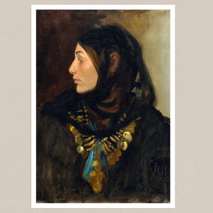John Singer Sargent "Egyptian Woman (Coin Necklace)" (c.1891) - Mabon Gallery