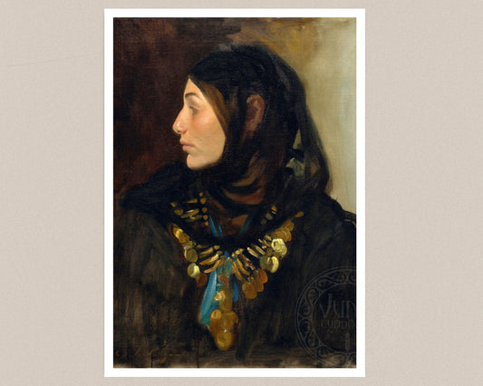 John Singer Sargent "Egyptian Woman (Coin Necklace)" (c.1891) - Mabon Gallery