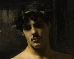 John Singer Sargent "Man Wearing Laurels" (c.1874 - 1880) - Mabon Gallery