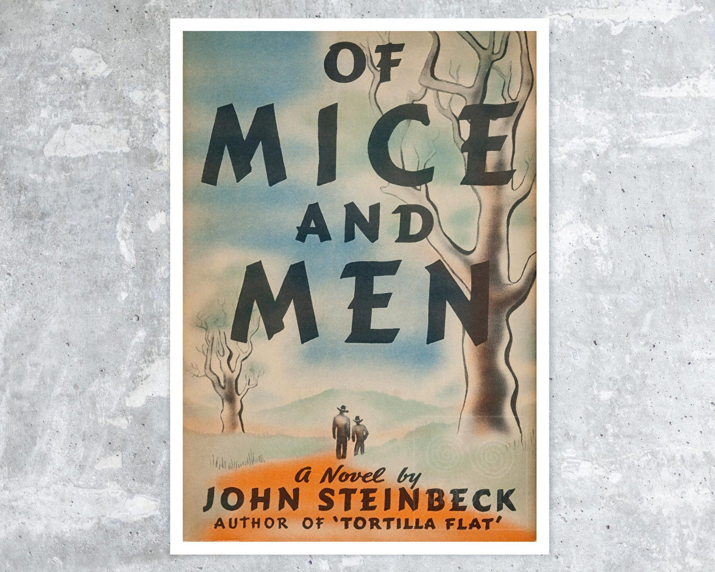 John Steinbeck "Of Mice and Men" (1937) First Edition Dust Cover Illustration by Ross MacDonald - Mabon Gallery