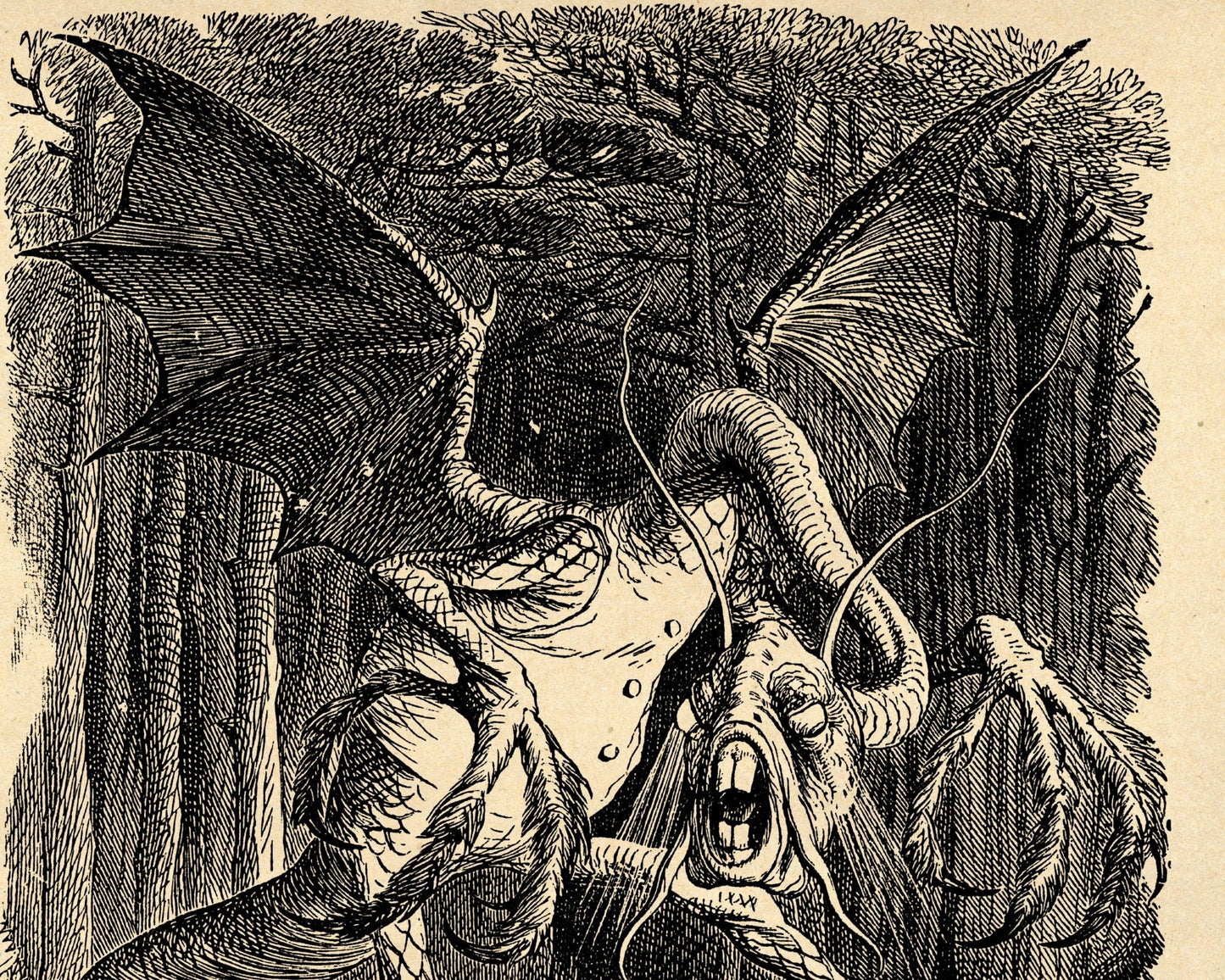 John Tenniel "Jabberwocky" (c.1871) Lewis Carroll - Mabon Gallery