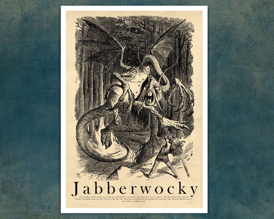 John Tenniel "Jabberwocky" (c.1871) Lewis Carroll - Mabon Gallery