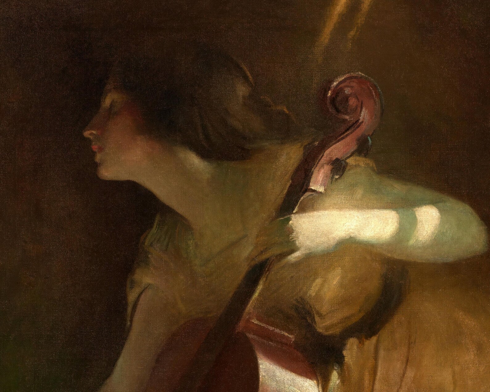 John White Alexander "A Ray of Sunlight" (c.1898) - Mabon Gallery