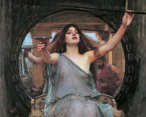 John William Waterhouse "Circe Offering the Cup to Odysseus" (1891) - Mabon Gallery