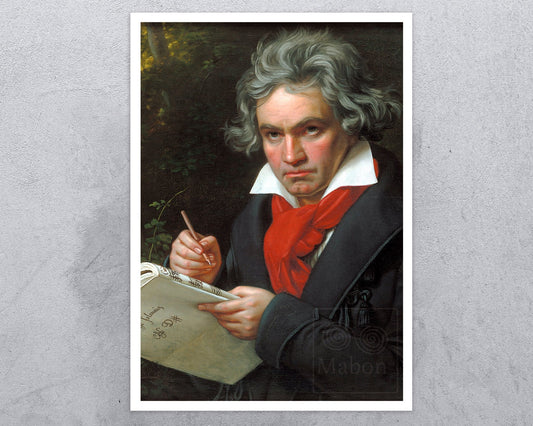 Joseph Karl Stieler "Portrait of Ludwig van Beethoven" (c.1820) - Mabon Gallery