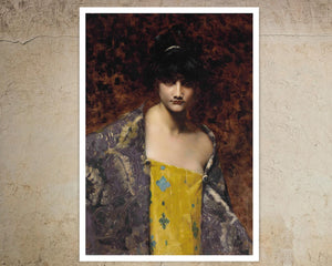 Juana Romani "A Dark Haired Beauty" (c.1900) - Mabon Gallery