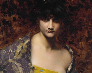 Juana Romani "A Dark Haired Beauty" (c.1900) - Mabon Gallery