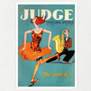 Judge Magazine Cover "April 1926 - Sax Appeal" - Mabon Gallery
