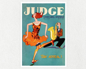 Judge Magazine Cover "April 1926 - Sax Appeal" - Mabon Gallery