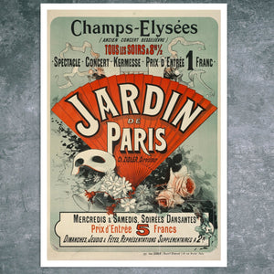 Jules Chéret "Champs - Elysées, Jardin De Paris" (1884) - Mabon Gallery