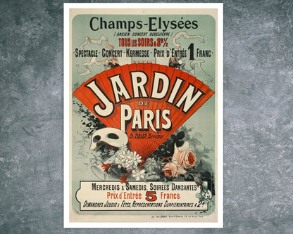 Jules Chéret "Champs - Elysées, Jardin De Paris" (1884) - Mabon Gallery