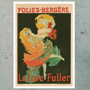 Jules Chéret "Folies - Bergère, La Loïe Fuller" (c.1893) Belle Époque Advertising Poster - Mabon Gallery