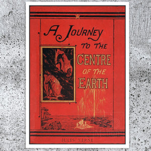 Jules Verne "A Journey to the Center of The Earth" First Edition Book Cover - Mabon Gallery