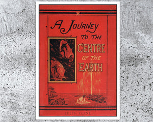 Jules Verne "A Journey to the Center of The Earth" First Edition Book Cover - Mabon Gallery