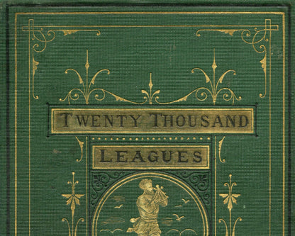 Jules Verne "Twenty Thousand Leagues Under the Seas" First Edition Book Cover - Mabon Gallery
