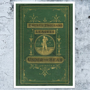Jules Verne "Twenty Thousand Leagues Under the Seas" First Edition Book Cover - Mabon Gallery