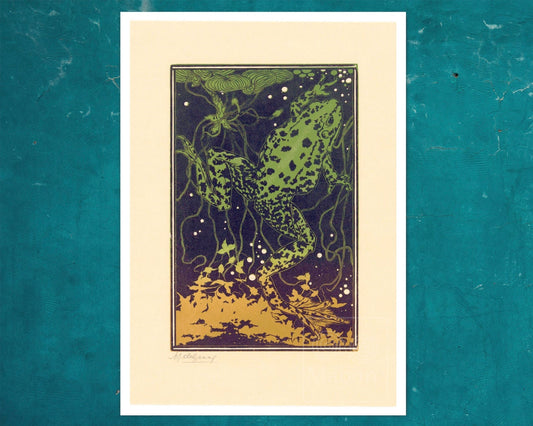Julia de Graag "Zwemmende Kikker / Swimming Frog" (c.1910 - 1925) - Mabon Gallery