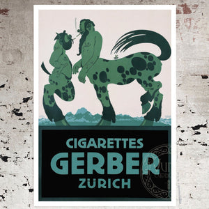 Julius Klinger "Cigarettes Gerber Zurich" (c.1908) - Mabon Gallery