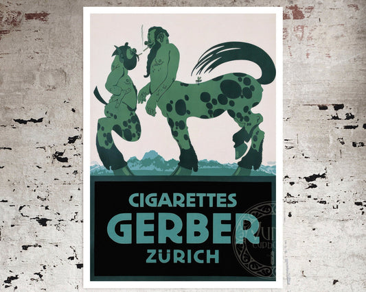 Julius Klinger "Cigarettes Gerber Zurich" (c.1908) - Mabon Gallery