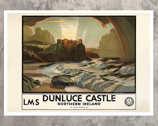 Julius Olsson "Dunluce Castle, Co. Antrim" (c.1924) - Mabon Gallery