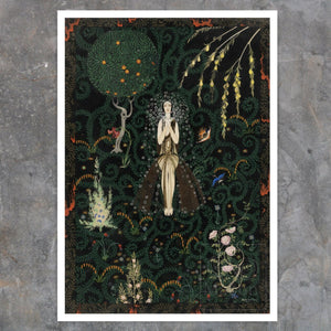 Kay Nielsen "Flowers and Flames" (c.1921) Vintage Illustration - Mabon Gallery