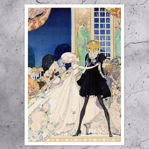 Kay Nielsen "In Powder And Crinoline: Twelve Dancing Princesses" (c.1912) - Mabon Gallery