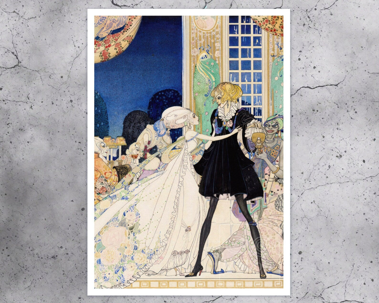 Kay Nielsen "In Powder And Crinoline: Twelve Dancing Princesses" (c.1912) - Mabon Gallery