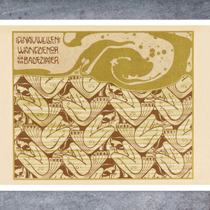 Koloman Moser "Danube Wave Bathroom Wall" (c.1901) - Mabon Gallery