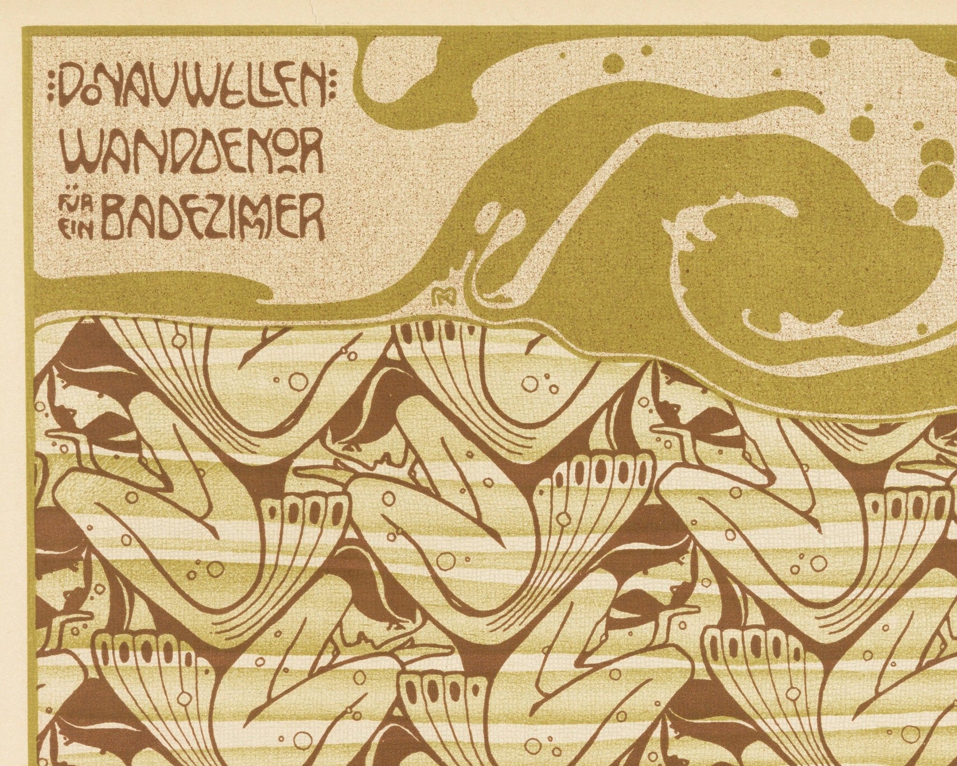 Koloman Moser "Danube Wave Bathroom Wall" (c.1901) - Mabon Gallery