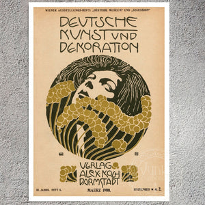 Koloman Moser "Deutsche Kunst und Dekoration" (c.1900) Vintage Journal Cover Art - Mabon Gallery