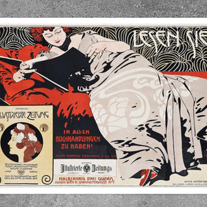 Kolomon Moser "Lesen Sie" (c.1900) Vienna Seccession Poster - Mabon Gallery