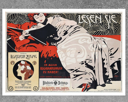 Kolomon Moser "Lesen Sie" (c.1900) Vienna Seccession Poster - Mabon Gallery