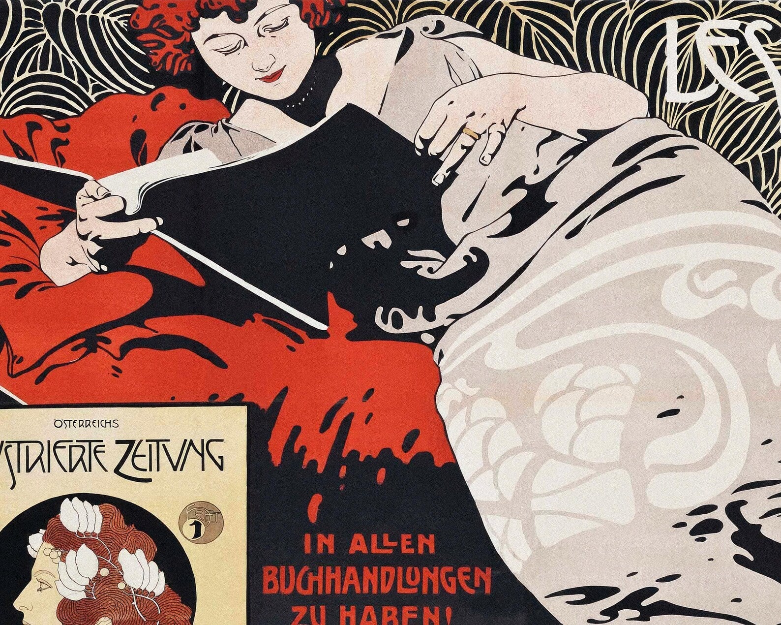 Kolomon Moser "Lesen Sie" (c.1900) Vienna Seccession Poster - Mabon Gallery