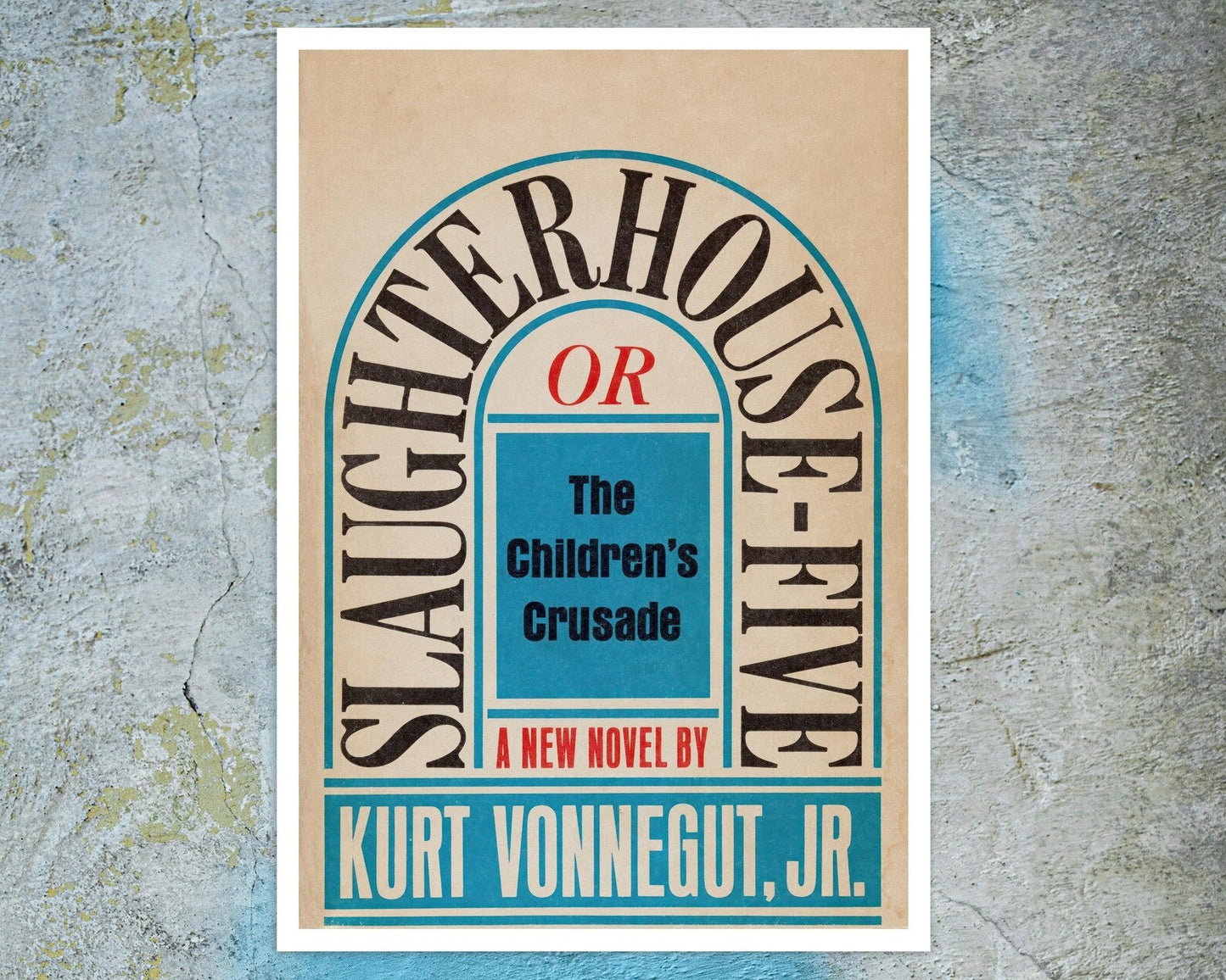 Kurt Vonnegut "Slaughterhouse - Five" (1969) First Edition Dust Cover Illustration, by Paul Bacon - Mabon Gallery