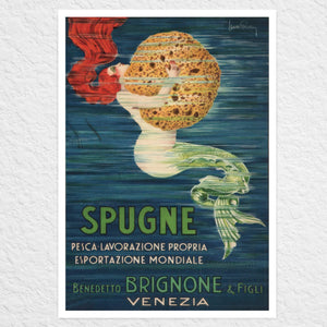 Leon Buttin "Spugne" (c.1914) Vintage Italian Sponge Advertising Poster - Mabon Gallery