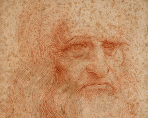 Leonardo da Vinci “Portrait of a Man in Red Chalk (Self Portrait)” (c.1510 - 1515) - Mabon Gallery