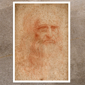 Leonardo da Vinci “Portrait of a Man in Red Chalk (Self Portrait)” (c.1510 - 1515) - Mabon Gallery