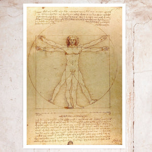 Leonardo da Vinci "Vitruvian Man" (c.1490) - Mabon Gallery