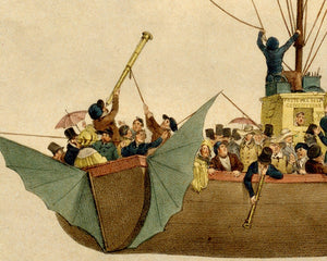 Leopoldo Galluzzo "Diligenza per la Luna" (c.1836) Vintage Book Illustration - Mabon Gallery