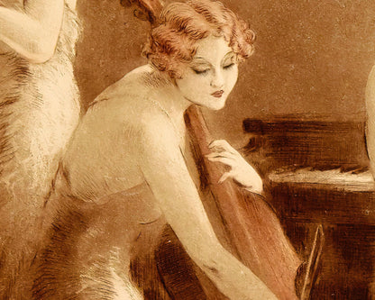 Louis Icart "Melody Hour" (c.1935) - Mabon Gallery