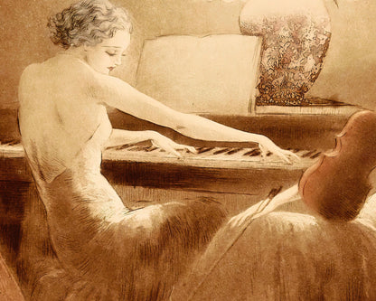 Louis Icart "Melody Hour" (c.1935) - Mabon Gallery