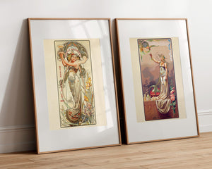 Louis - Théophile Hingre "Pair of Art Nouveau Advertisements" (c.1897) - Mabon Gallery