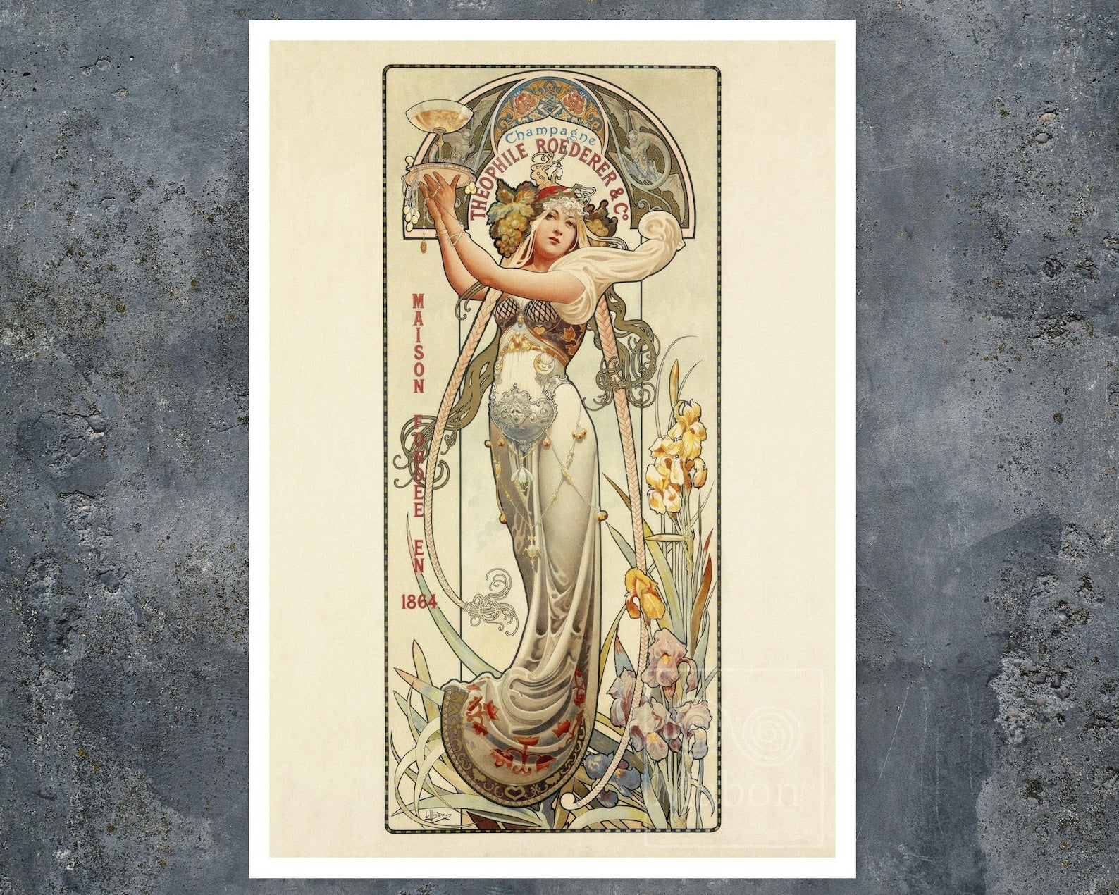 Louis - Théophile Hingre "Pair of Art Nouveau Advertisements" (c.1897) - Mabon Gallery