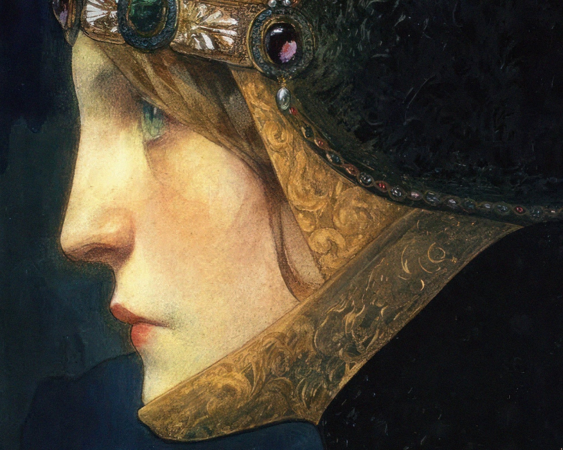 Lucien - Victor Guirand de Scévola "Head of a Lady" (c.1900) - Mabon Gallery